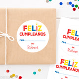 Birthday Candle "Feliz Cumpleaños" Gift Labels
