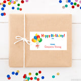 Balloons Happy Birthday Gift Labels