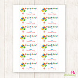 Balloons Happy Birthday Gift Labels
