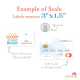 "Hip Hip Hooray!" Birthday Gift Labels