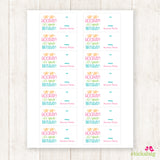 "Hip Hip Hooray!" Pink Birthday Gift Labels