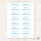 Blue "A Birthday Gift For" Fill-In Gift Labels