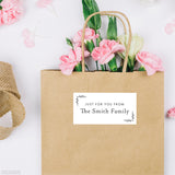 Black and White Botanical "Just For You" Gift Labels