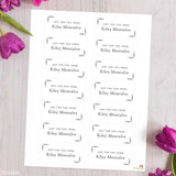 Black and White Botanical "Just For You" Gift Labels