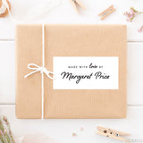 Bold Script "Made With Love" Gift Labels