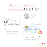 Black and White Floral "Especially For You" Gift Labels