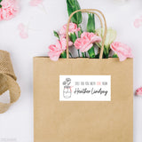 Flower Mason Jar "Just For You" Gift Labels