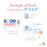 Baseball Team Snack Labels - Your Choice of Color