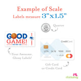 Basketball Team Snack Labels - Your Choice of Color