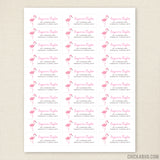 Pink Flamingo Address Labels