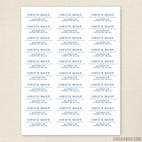 Pink and Navy Stripe Address Labels