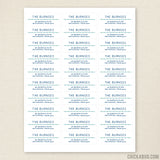 Green and Navy Stripe Address Labels