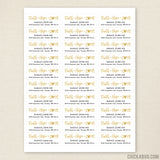 Faith Hope Love Address Labels - Gold
