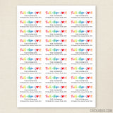 Faith Hope Love Address Labels - Rainbow