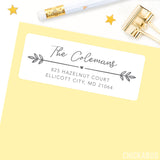Script and Botanical Divider Address Labels