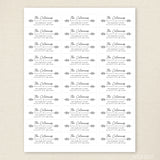 Script and Botanical Divider Address Labels