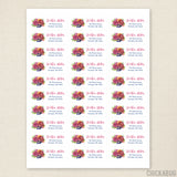 Autumn Floral Address Labels
