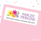 Colorful Flower Address Labels