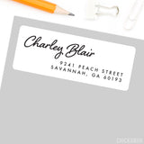 Bold Script Address Labels