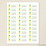 Pineapple Address Labels