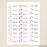 Pink Unicorn Address Labels