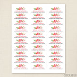 Watercolor Heart Address Labels