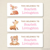 Woodland Animal Babies "This Belongs To" Labels