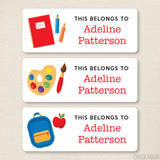 School Supplies "This Belongs To" Labels