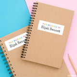 Rainbow & Black "This Belongs To" Labels