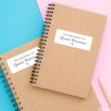 Black and White with a Heart "This Belongs To" Labels