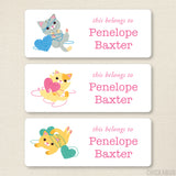 Playful Kittens "This Belongs To" Labels