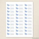 Watercolor Blue Butterfly Address Labels