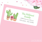 Watercolor Cactus Address Labels