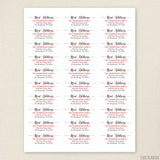 Black Script "New Address" Labels