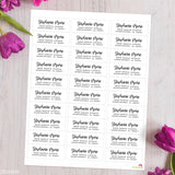 Black and White Script Address Labels