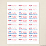 American Flags Address Labels