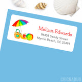 Fun Beach Scene Address Labels