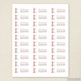 Red and White Lighthouse Address Labels