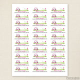 Pink Golf Address Labels
