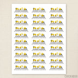 Construction Vehicles Address Labels