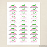 Pink Alligator Address Labels
