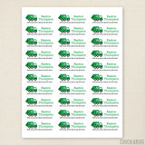 Garbage Truck Address Labels