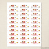 Farm Animals & Barn Address Labels