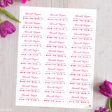 Pink Hearts Address Labels