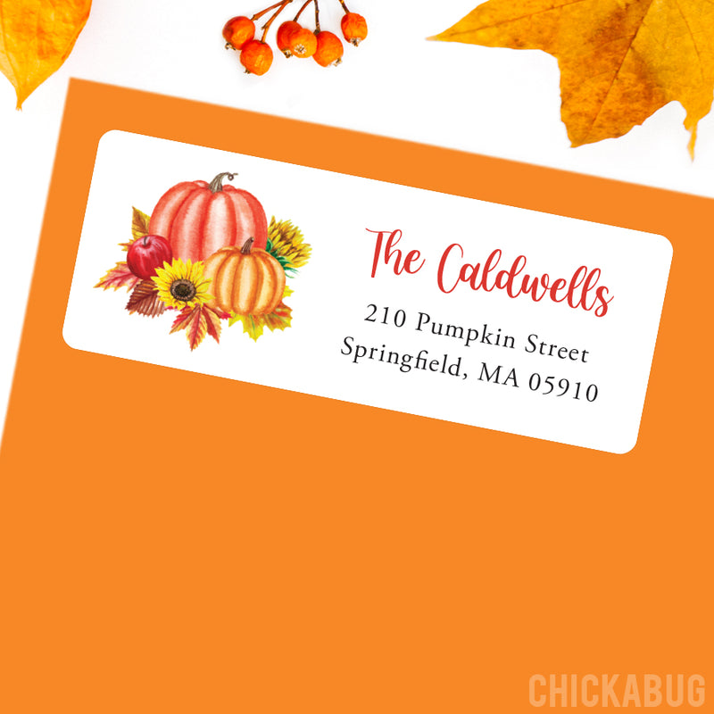 Autumn Pumpkin Address Labels