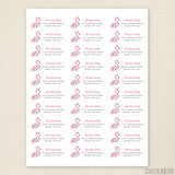 Flower Flamingo Address Labels