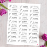 Black and White Floral Address Labels