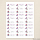 Pink and Purple Bouquet Address Labels