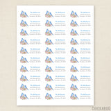 Spring Flowers and Bluebirds Address Labels
