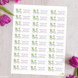 Spring Flowers and Bicycle Address Labels